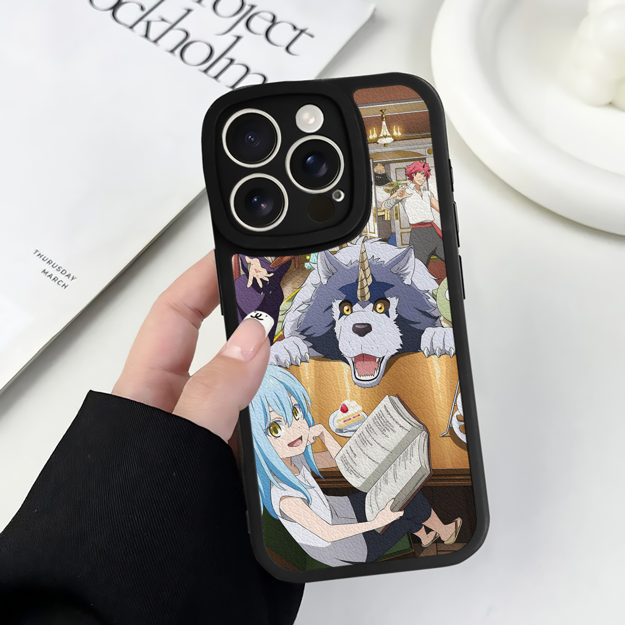 （画像用） 転スラ Regarding Reincarnated to Slime 【iPhone 16シリーズ対応】シリコンスマホケース（レザー調） 材質：シリコン